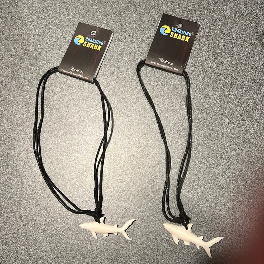 Two shark necklace never worn